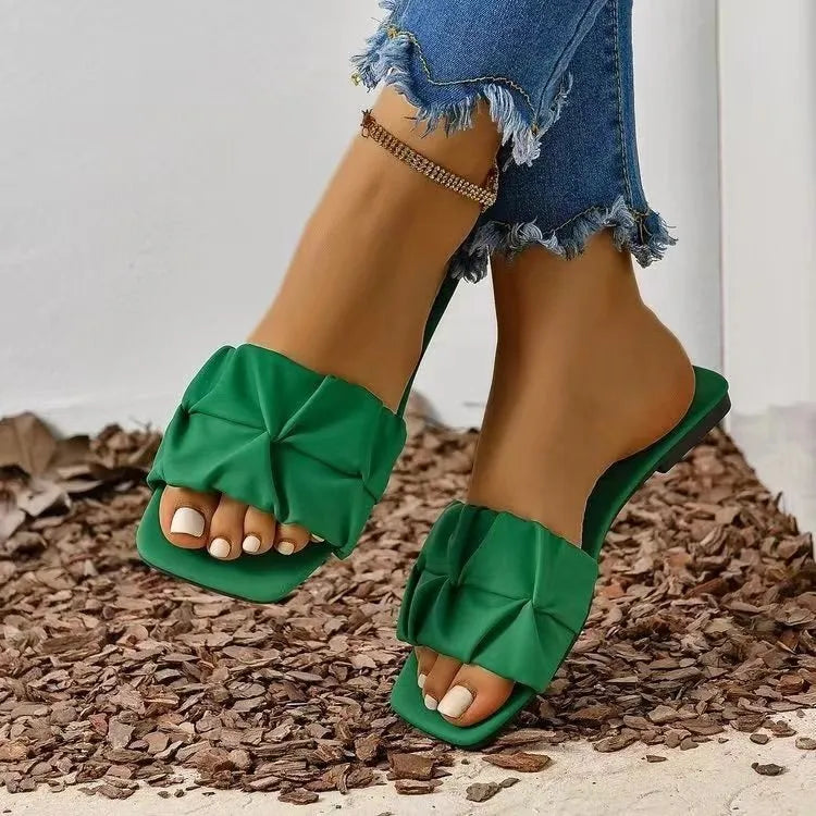 Open Toe Flats Sandals Green 262d8fbe-22da-497c-b1e4-3a1f65ae9d74-Max-Origin