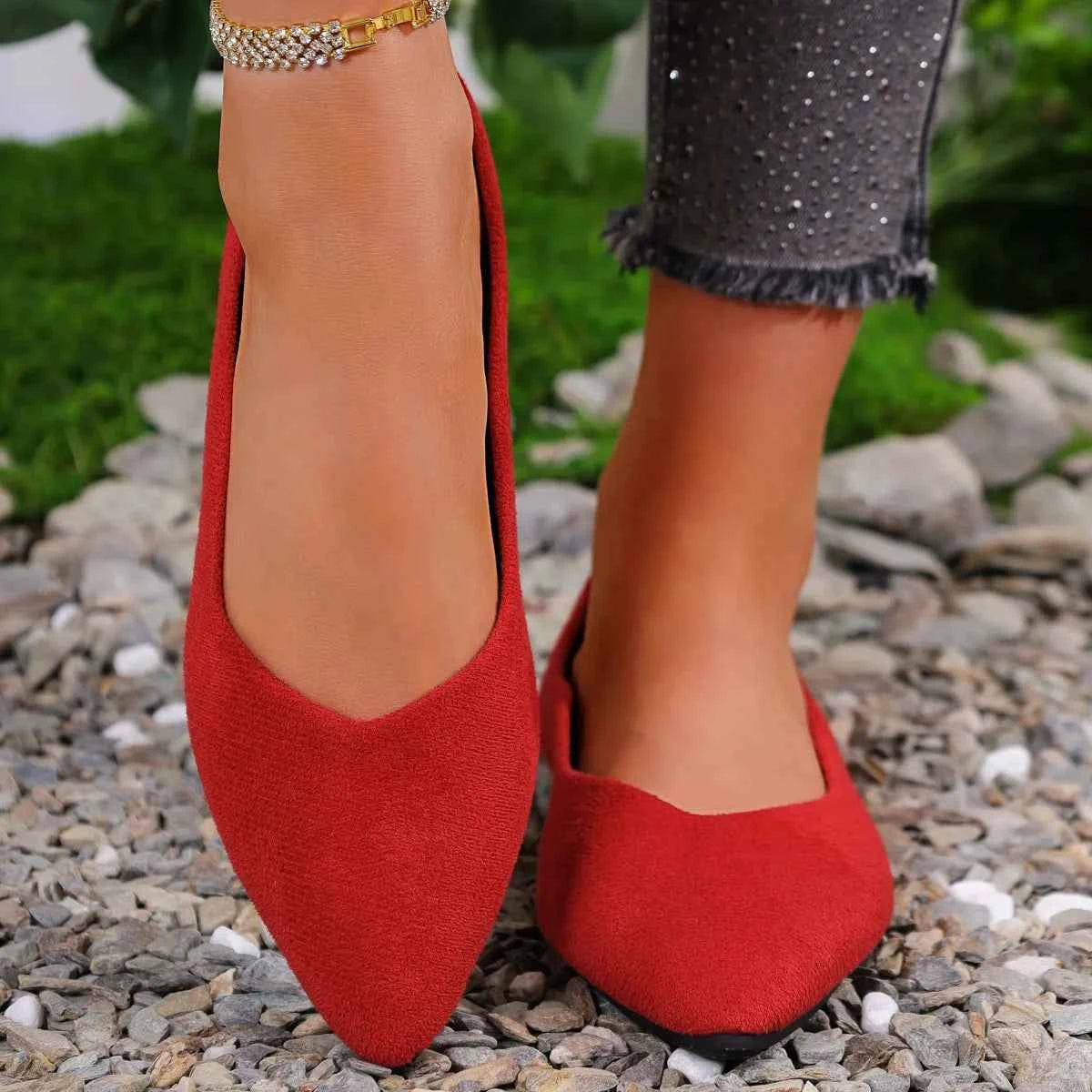 Pointed Toe Slip-Ons Red 263f9587-5f27-41ba-a15e-a824ca69cbe0-Max-Origin