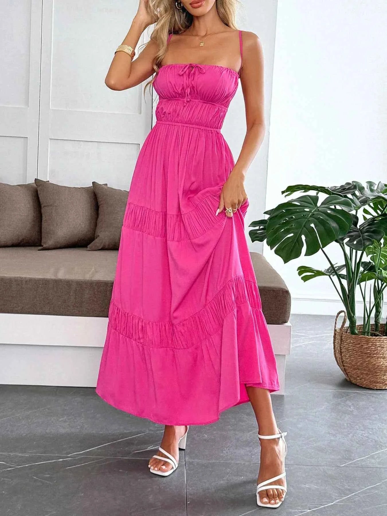 Tie Back Tiered Maxi Cami Dress 264e37e3-a585-4b70-a776-7e29f31350d6-Max-Origin