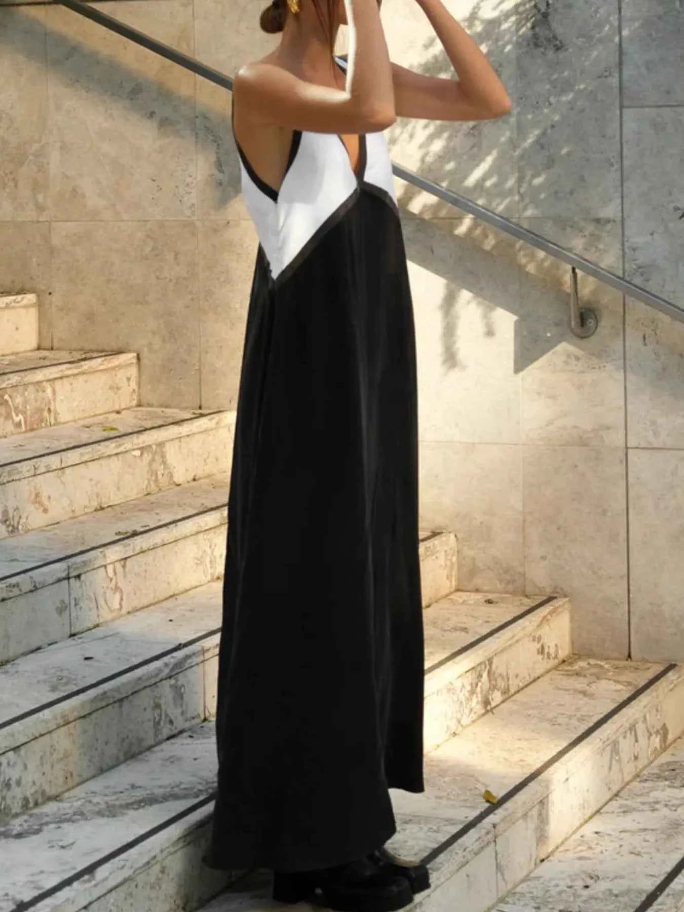 Color Block V-Neck Sleeveless Maxi Dress 2675546b-d147-429e-972b-4f28a7f94dba-Max-Origin