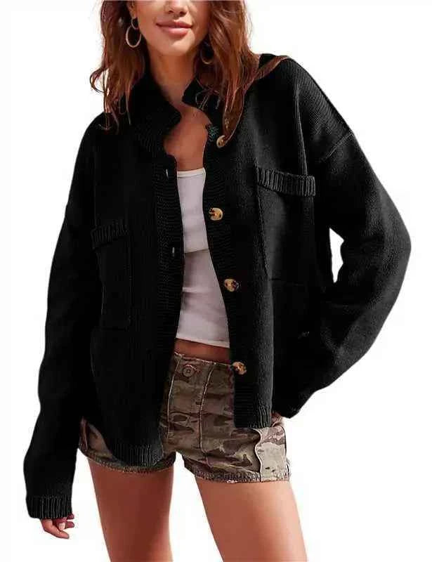 Ribbed Hem Button Up Cardigan 267d1a16-581b-486f-b606-deea2b340fbd-Max-Origin