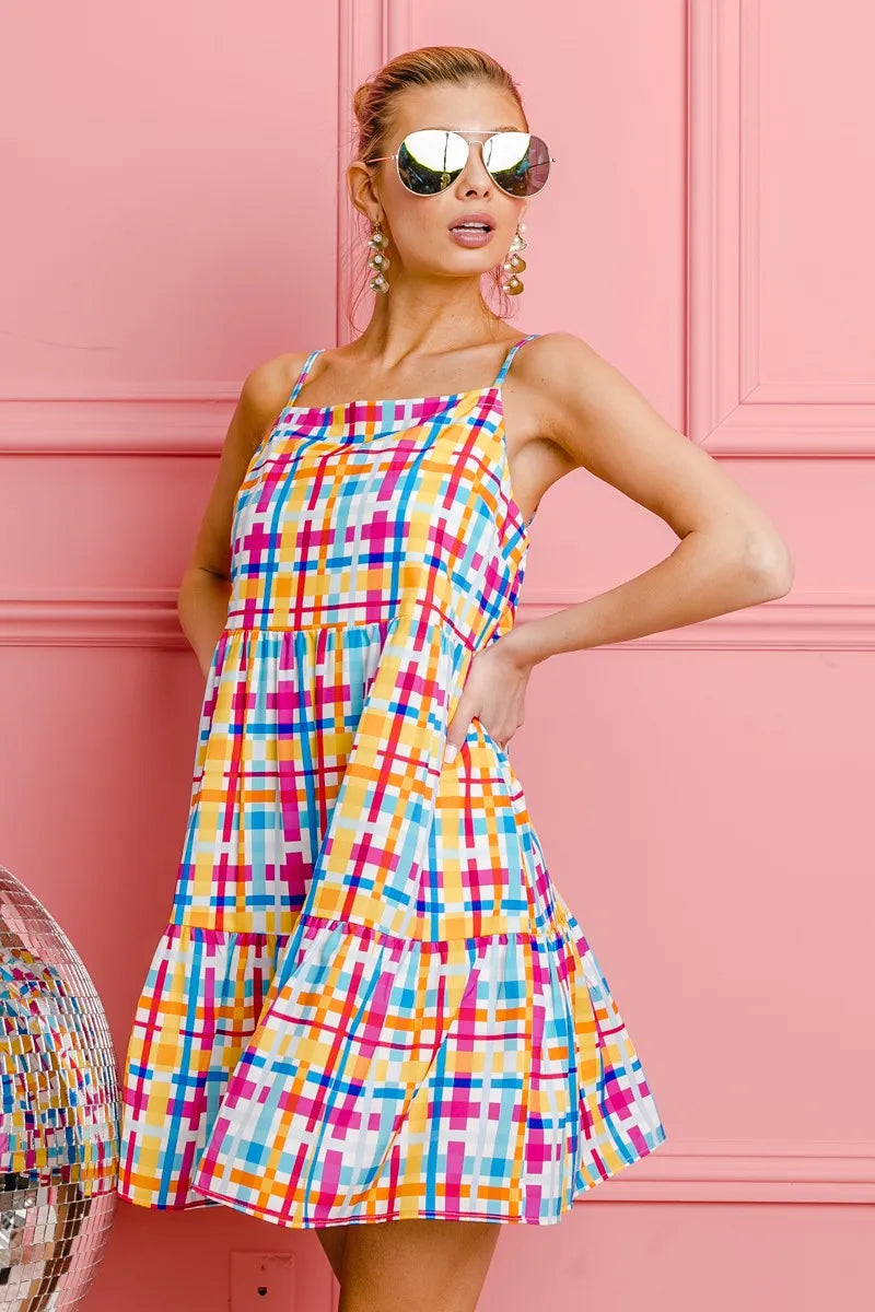 BiBi Multi Colors Plaid Sleeveless Sun Dress 267ea9e8a2d1407fb24d73d68c35d0ed-Max-Origin