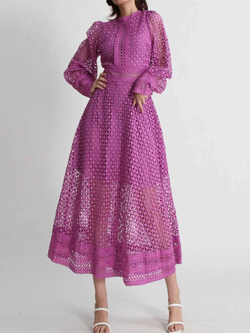 Lace Long Sleeve Midi Dress 268447ff-04bd-4949-9f3b-b1b29a3a576a-Max-Origin