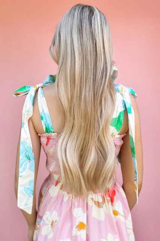 Floral Print Knotted Shoulder Smocked Maxi Dress 26888-1762329557438-1_20_3