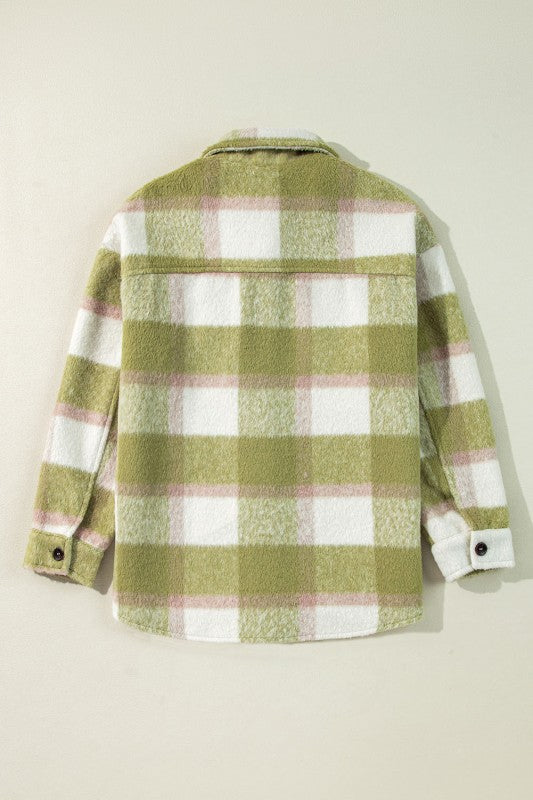 Plaid Print Buttoned Flap Pockets Baggy Shacket 26888-1762419585183-7796e1c4-2121-48d7-a1a9-ce87e1f57e9d