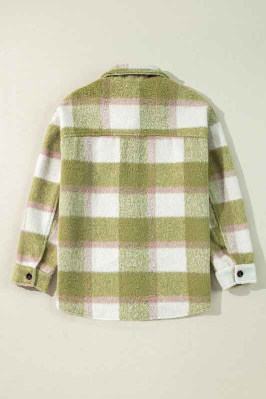 Plaid Print Buttoned Flap Pockets Baggy Shacket 26888-1762419585183-7796e1c4-2121-48d7-a1a9-ce87e1f57e9d