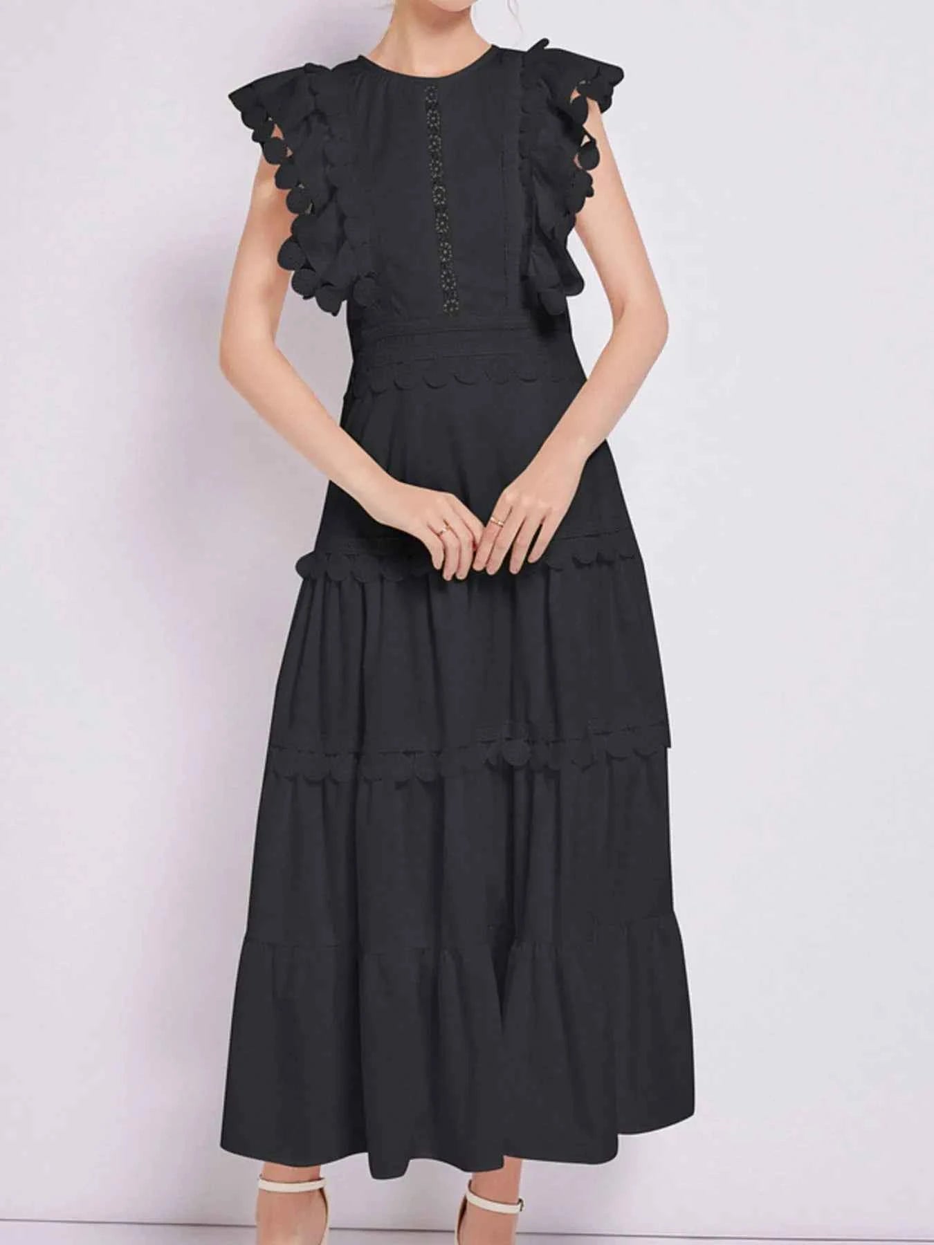 Sleeveless Ruffled Tiered Dress with Embroidered Trim 269103c4-2910-4b90-a534-b165ce3f8642-Max-Origin_34c735d8-5776-4ffe-a115-443b8099d2e5