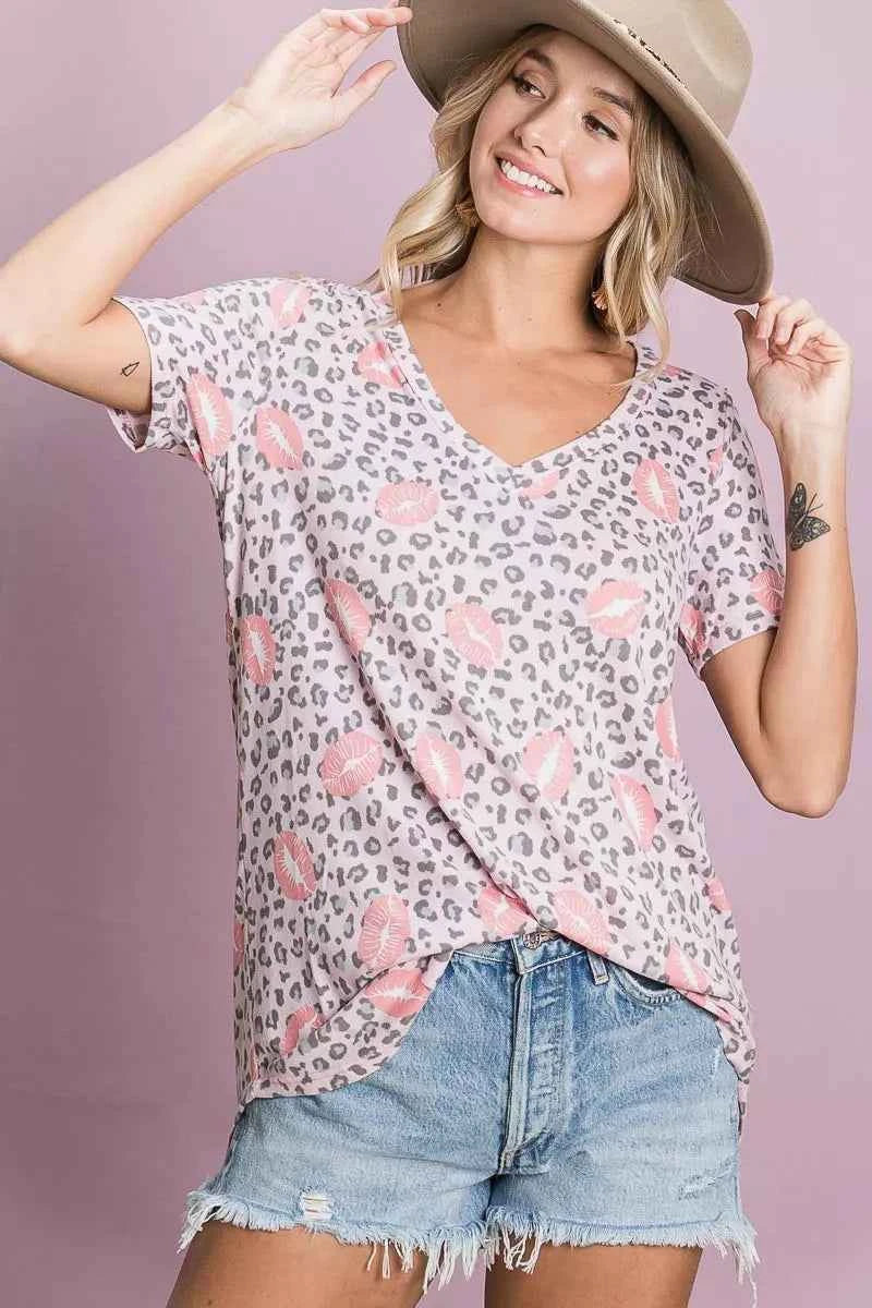 BiBi Leopard Lips Print Top V Neck Top 26bf338aea8e45bcafea31fc1dd3035c-Max-Origin