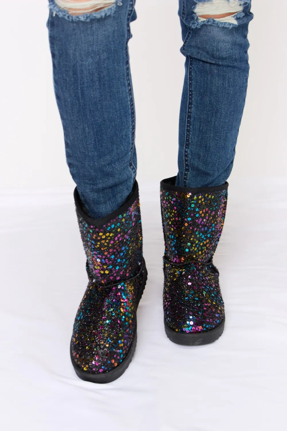 Forever Link Sequin Thermal Flat Boots 26cf76c9-b0aa-441c-beb1-e5b6162b1239-Max