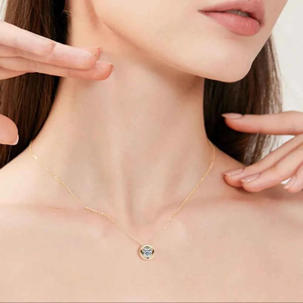1 Carat Moissanite 925 Sterling Silver Necklace Gold One Size 26d3914f-70ad-4705-8a18-2afda1d244ae-Max
