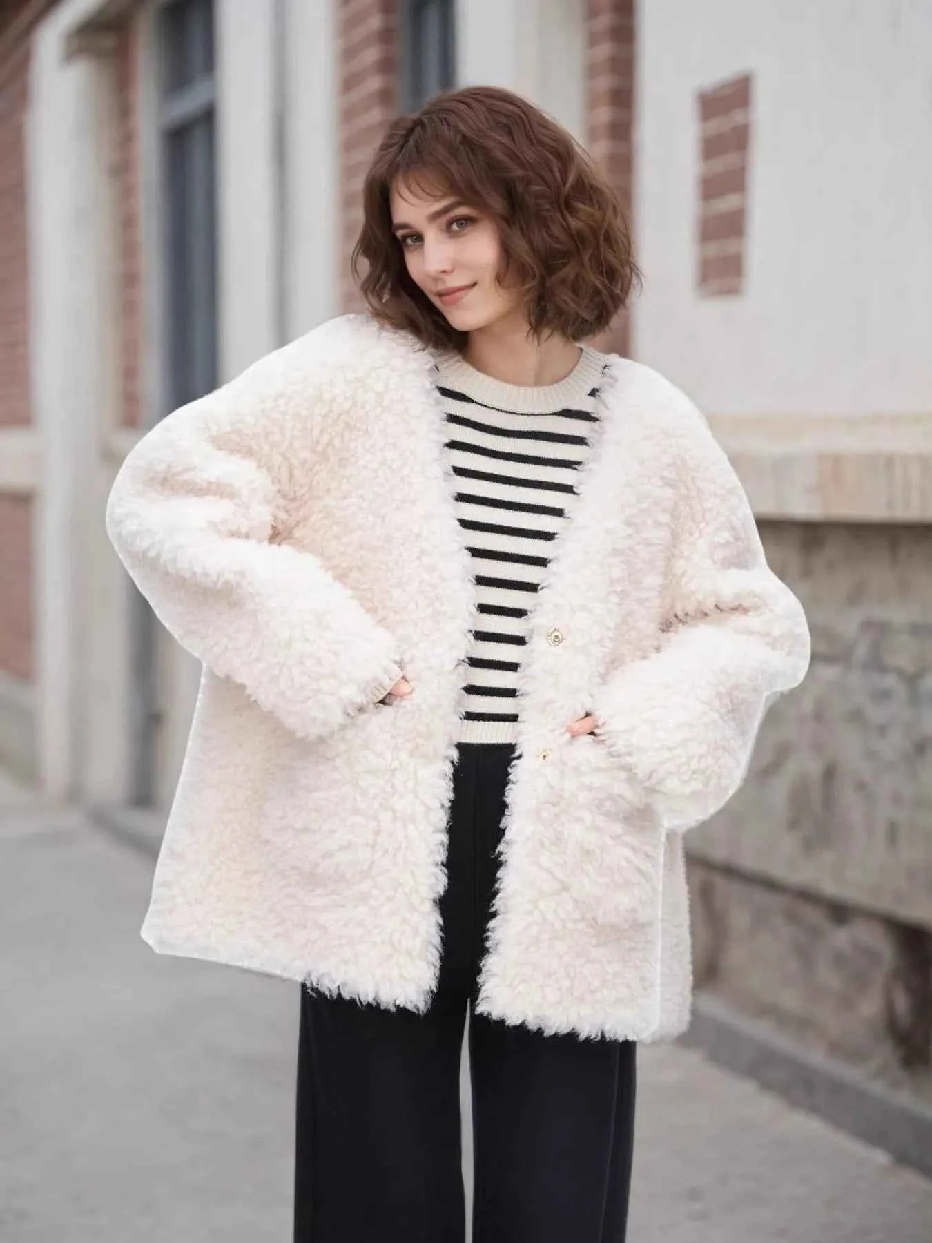 Fleece Button Up Long Sleeve Outerwear 26d8e5296ed24591a868679312ea3ab1-Max-Origin