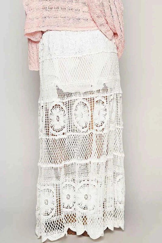 Crochet Floral Flared Skirt with Elastic Waist Band 26d915dd-11af-4497-9bbe-c93d47136232-Max-Origin