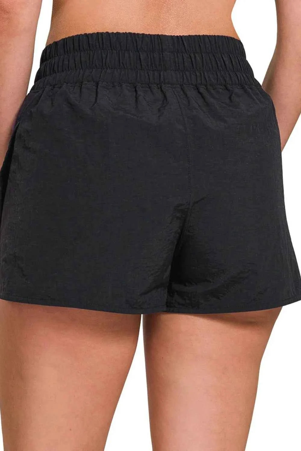 Zenana Windbreaker Smocked Waistband Running Shorts 26e74b4d-0655-47b1-969b-f3a5adc9ed8a-Max-Origin