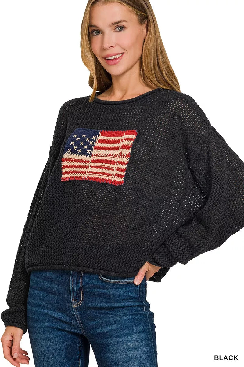 Zenana Zenana American Flag Crew Neck Sweater 26ecbb037f704f6bb6bc041cad33369f-Max-Origin