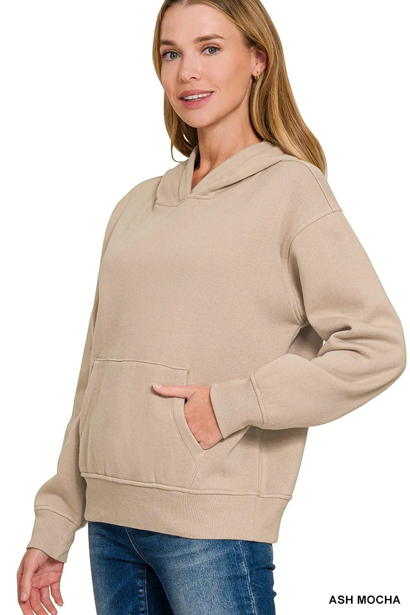 Zenana Fleece Kangaroo Pocket Hoodie ASH MOCHA 270f712d4f4d436982fc4a0eafd38d3f-Max-Origin