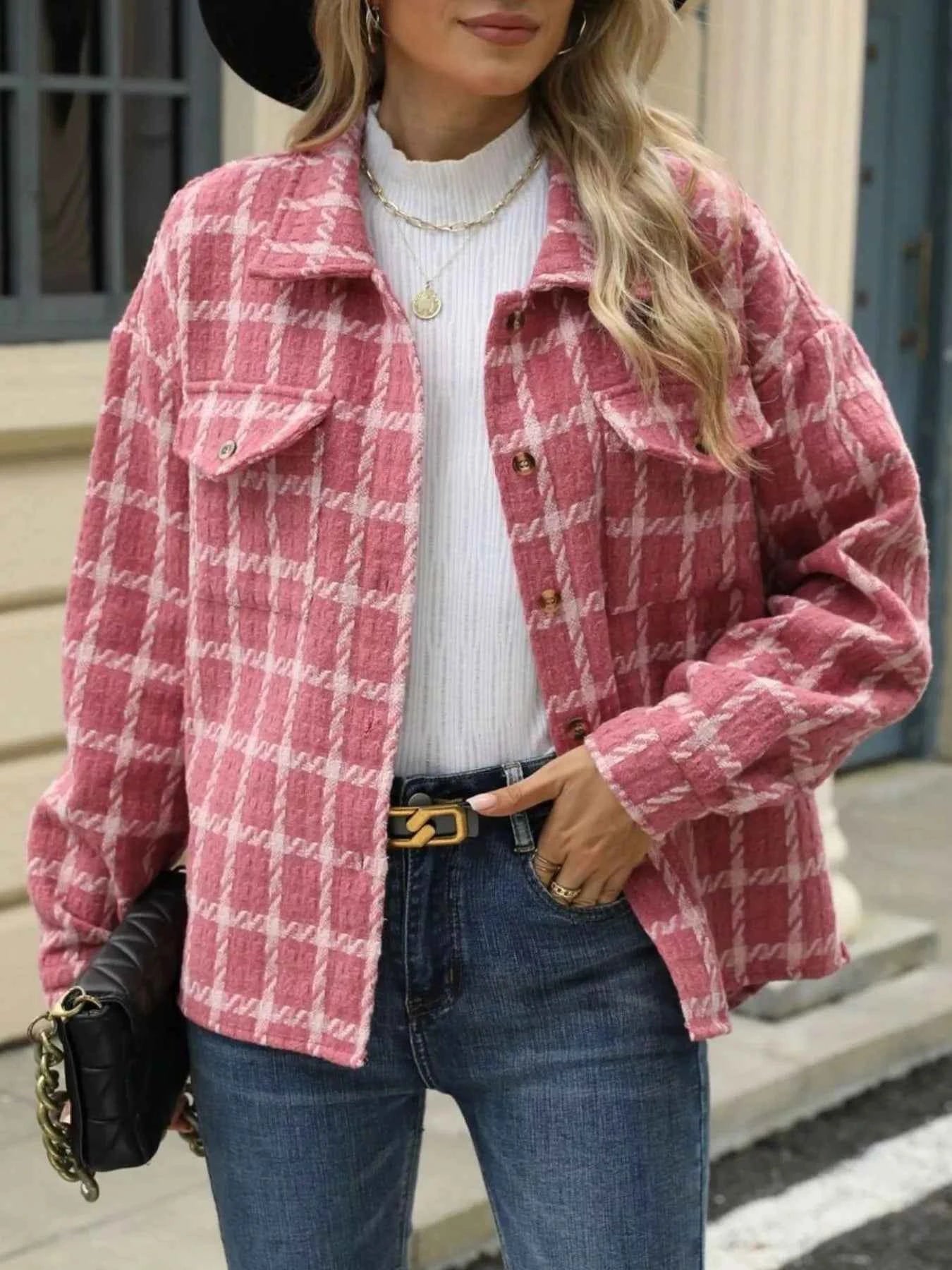 Plaid Button Up Long Sleeve Jacket 271a06f4-76fc-4d88-ab2f-53a9c7a2c730-Max-Origin