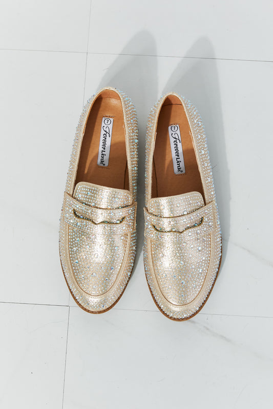 Make It Shine Rhinestone Loafers - Round Toe Faux Leather Flats 271a1cd355634dbca7c729815a2bdd1f-Max