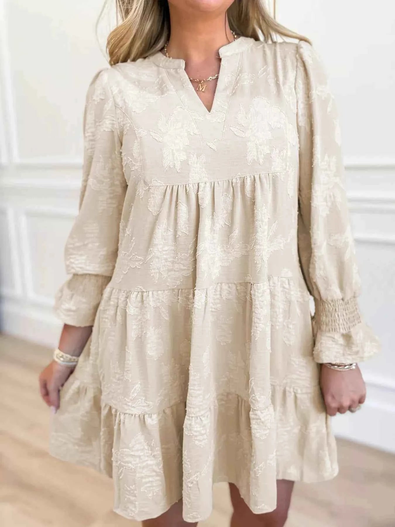 Notched Tiered Mini Dress 2738093b-5c23-4f23-a5cc-d9c707e8fda7-Max-Origin