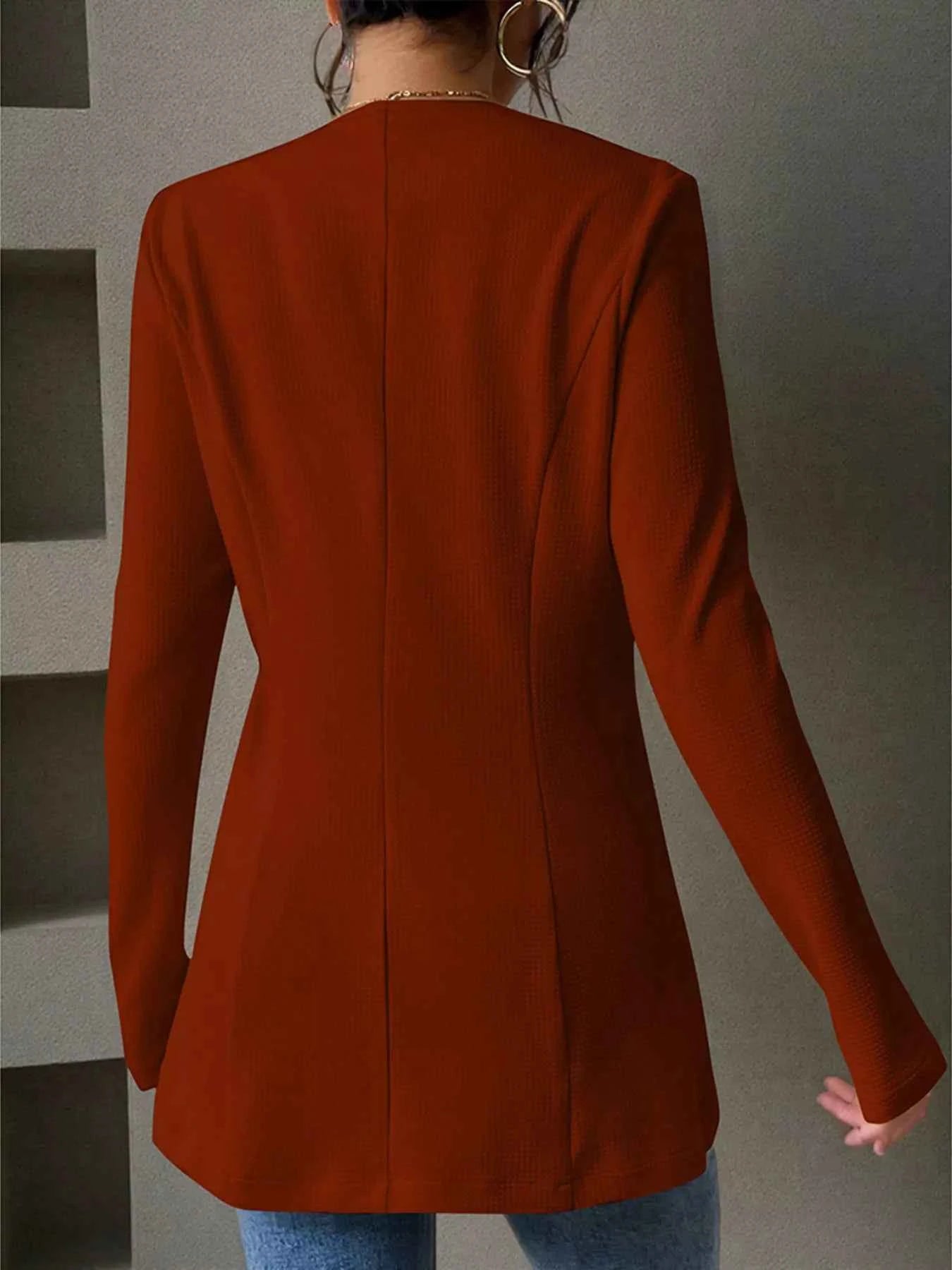 One Button Long Sleeve Blazer 274e999f2e6641f7bee7efd8105e604a-Max-Origin