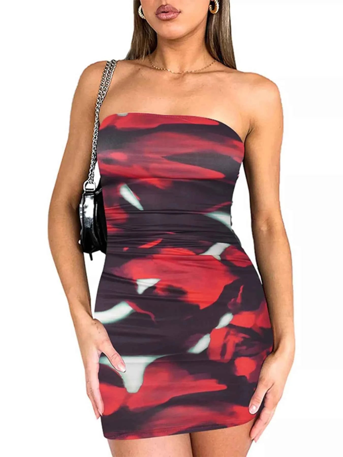 Tie-dye Bodycon Mini Dress Deep Red 27570afcf77a4c8f948eb98ac4651ad2-Max-Origin