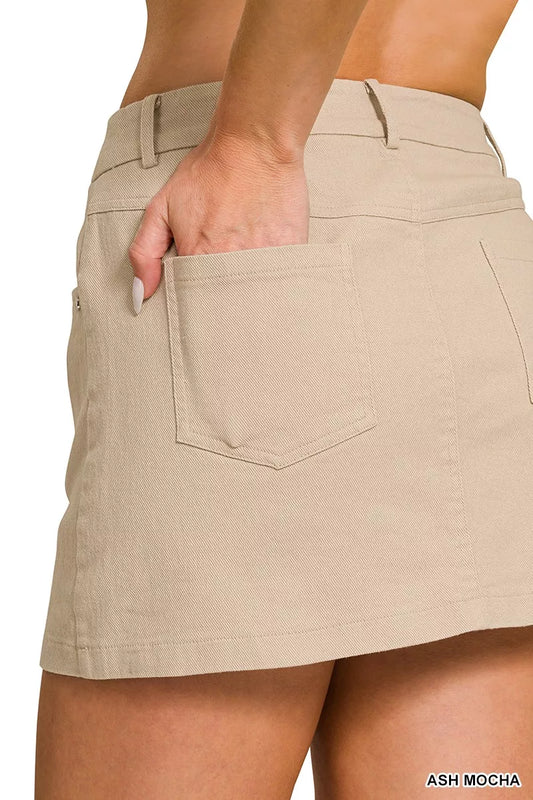 Cotton Twill Lined Mini Skirts 27582407-f2fe-402c-b86e-7c634dbc39fa-Max-Origin