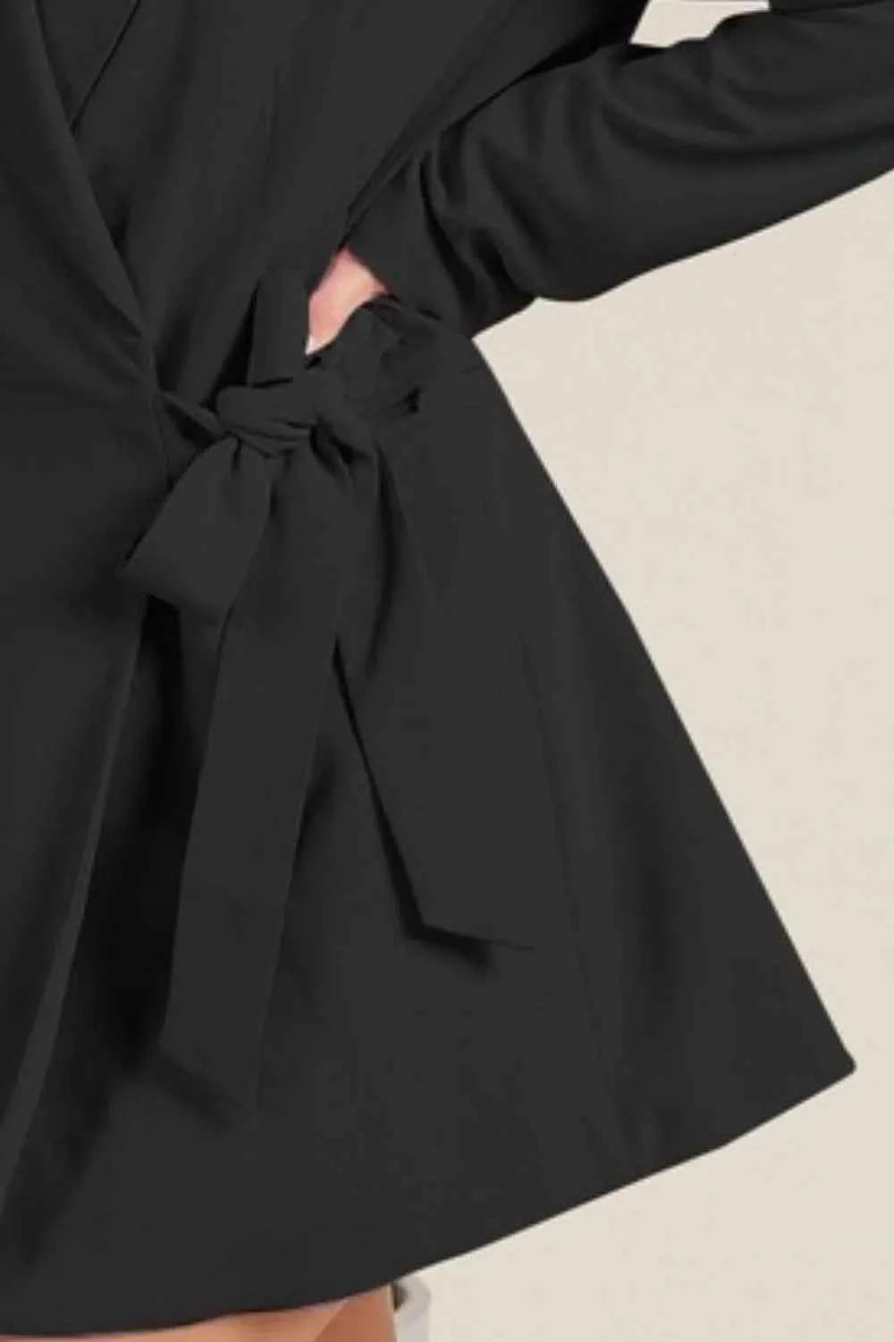BiBi Wrap Tie Detailed Long Blazer 2765b3f3-3dbb-41bd-9acc-14491647f8d9-Max-Origin