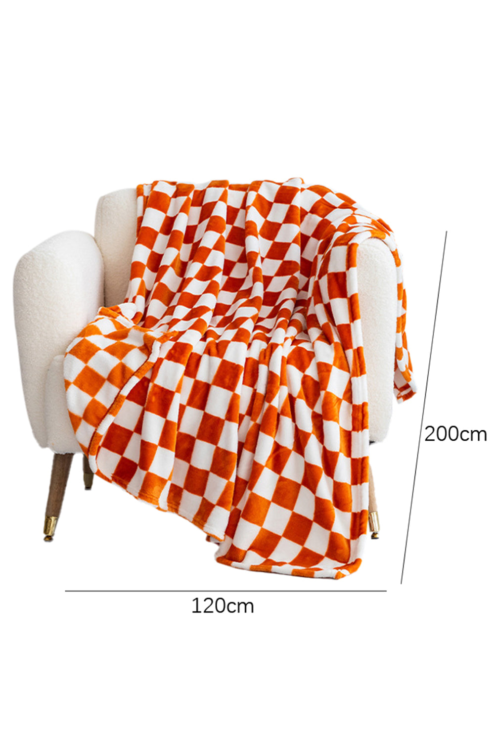 Navy Blue Checkerboard Printed Soft Throw Blanket 120*200cm 276fdad7e64bd435