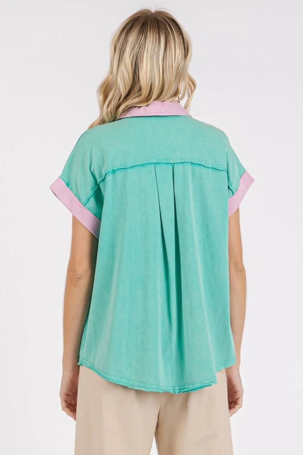 Mittoshop Color Block Henley Short Sleeve Polo Shirt 27a779da-0b38-4471-b888-8e71a5f7dfbf-Max