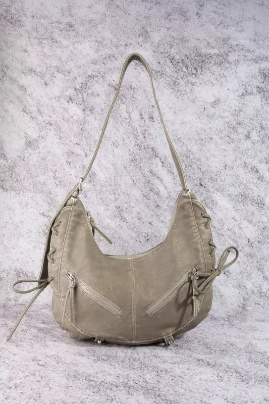 Fame Larger Leather Crescent Shoulder Bag GR one size 27b22bc4-8467-4bb7-9d0a-60e74c9d0d54-Max-Origin
