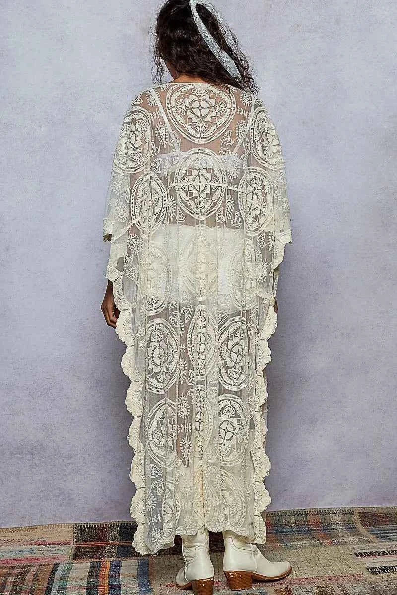 POL Lace Embroidered Beach Cover Up Kaftan 27f5f3c2-075a-47cc-b490-de324258e0d9-Max-Origin
