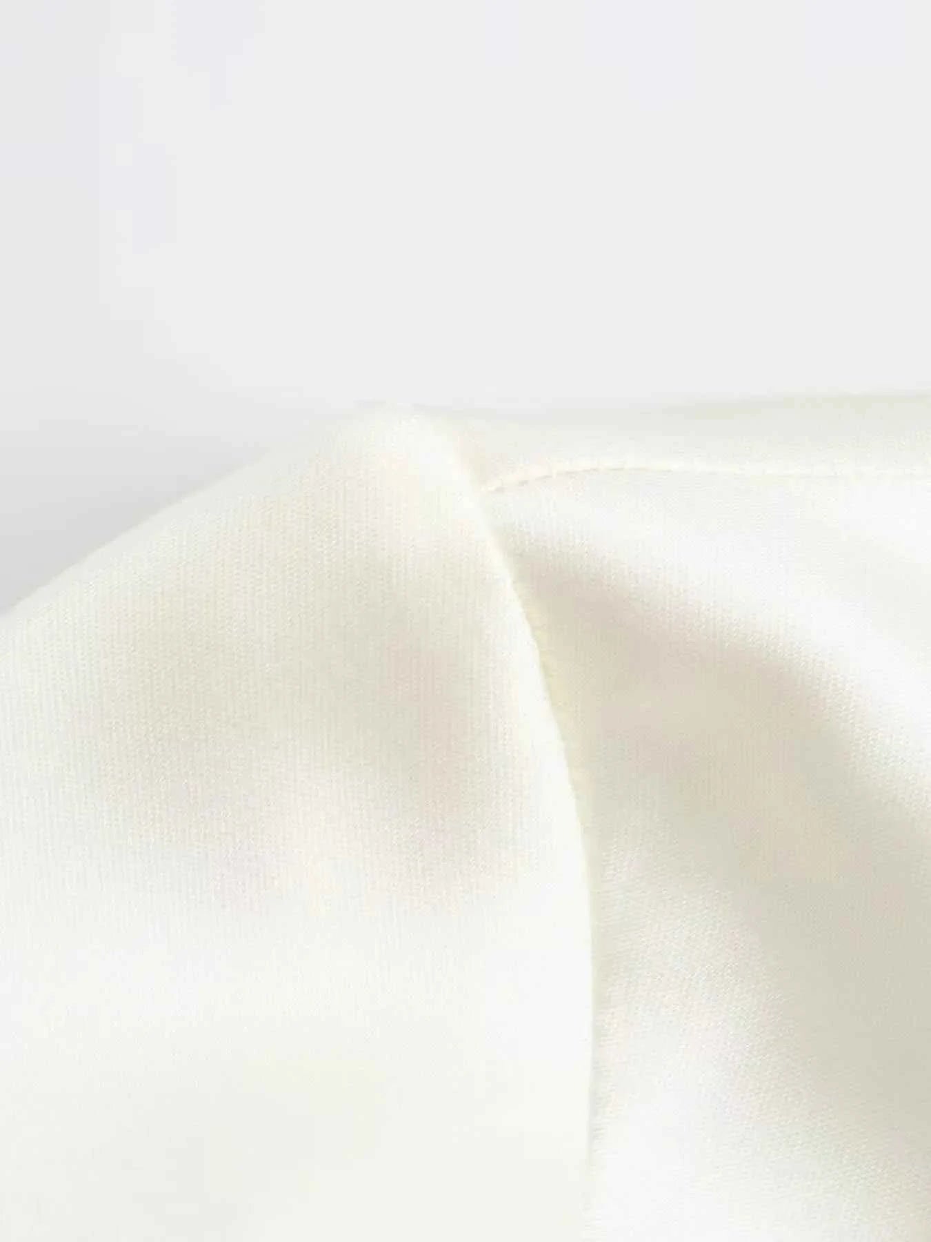 Satin Tie-Front Long Sleeve Shirt