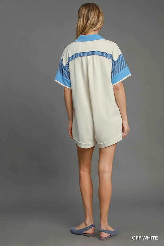French Terry Collared Colorblock Romper 28167f0f-d77a-4cdd-9d85-9065862e709c-Max-Origin