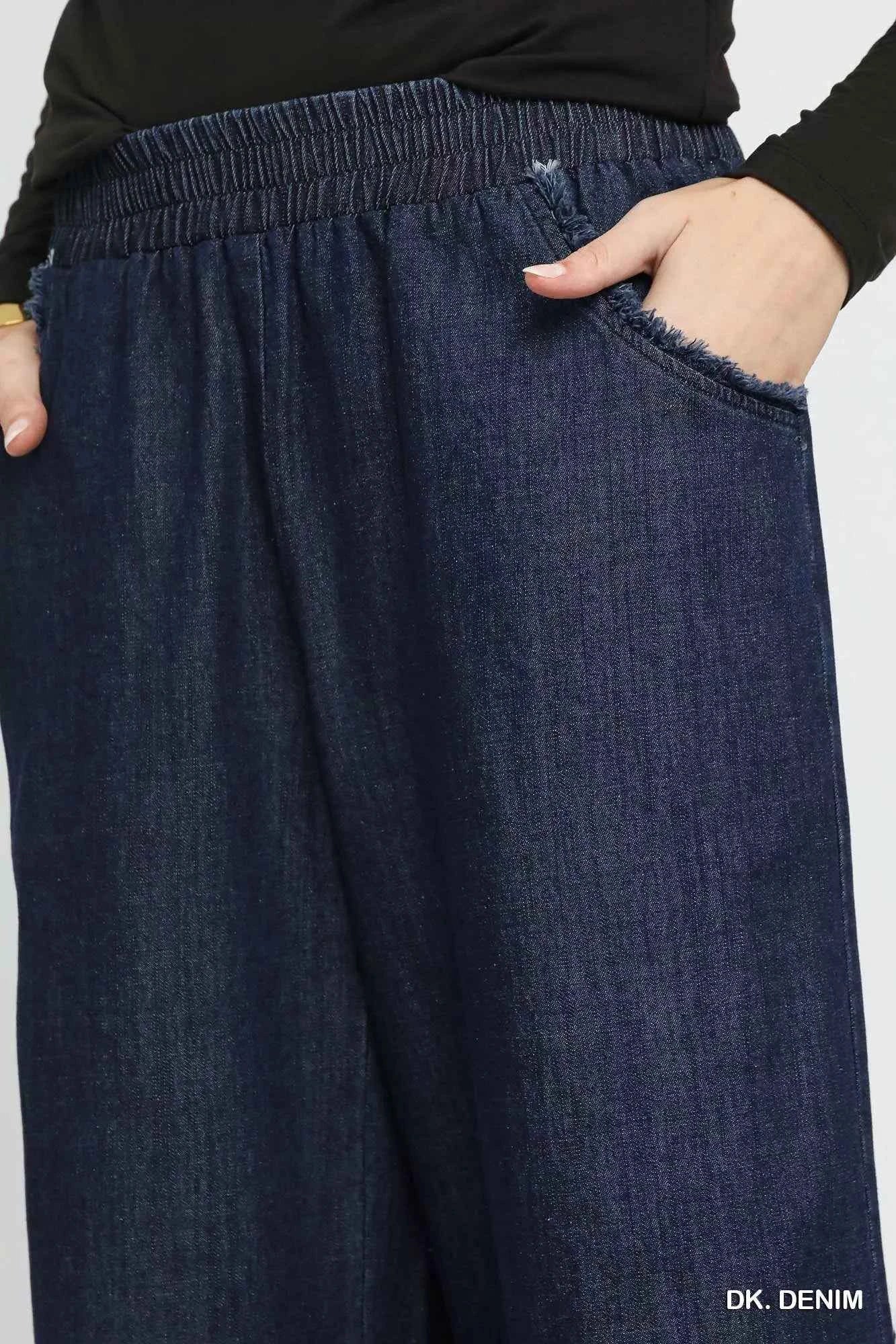 Umgee Washed Fringe Hem Wide Leg Jeans 2821c4b3-d45d-4221-b33c-47329993b6e4-Max-Origin