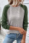 Evergreen Colorblock Raglan Long Sleeve T Shirt Evergreen 75%Polyester+20%Viscose+5%Elastane 2845190abf615540