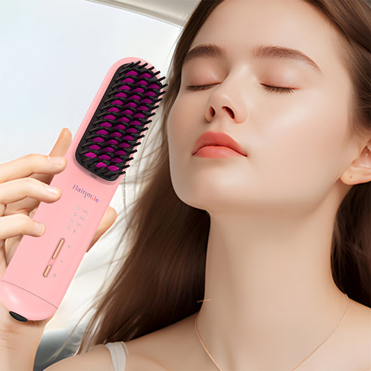 Portable USB Rechargeable Cordless Men Beard Hair Straightener Brush Mini Wireless 2 In 1 Woman Hair Straightener Comb 28524342-781c-4a91-a7b5-980fff0c9548