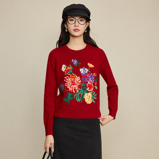 The Peony Embroidered Wool Sweater 285DCE1655E54D41CFB1A86F1F4E5A0E_1443131f-7bb7-419f-98f6-275d0f159c2a