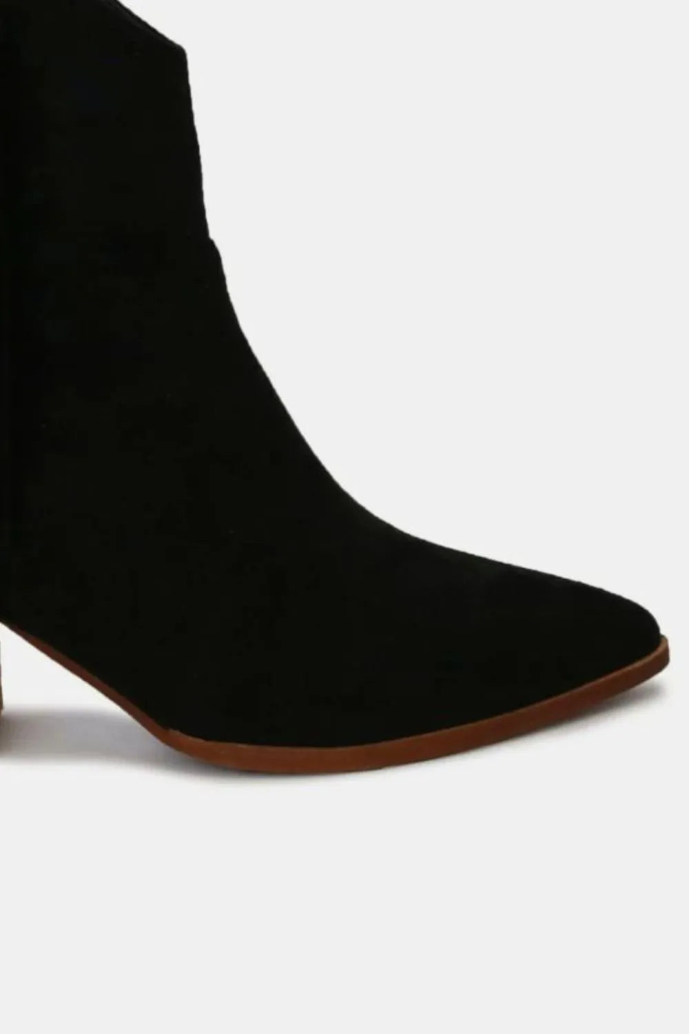 Beast Fashion Suede Fringe Point Toe Ankle Boots 286e7b0c-3ba8-49d9-b8e9-51844c7666a4-Max