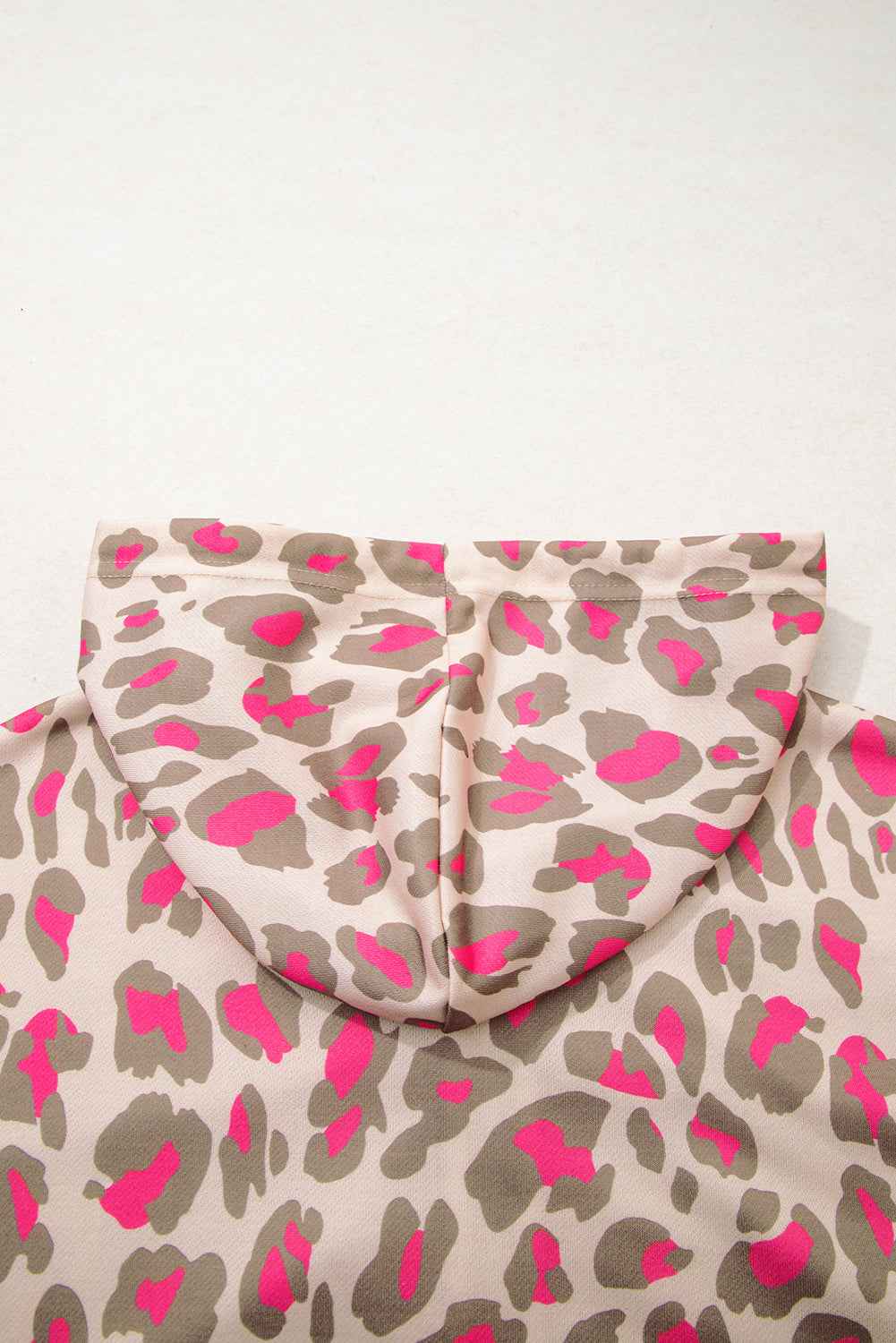 Rose Leopard Print Zip Up Hooded Sweatshirt 28807b2c2a89bb8a