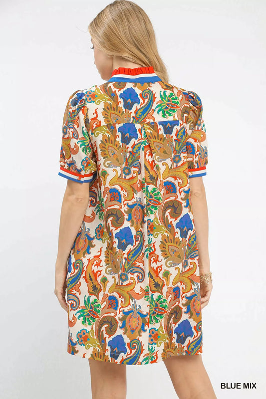 Jacquard Abstract Print Mini Dress 288e26a5-4d10-457f-95ac-dbaf350dddeb-Max-Origin