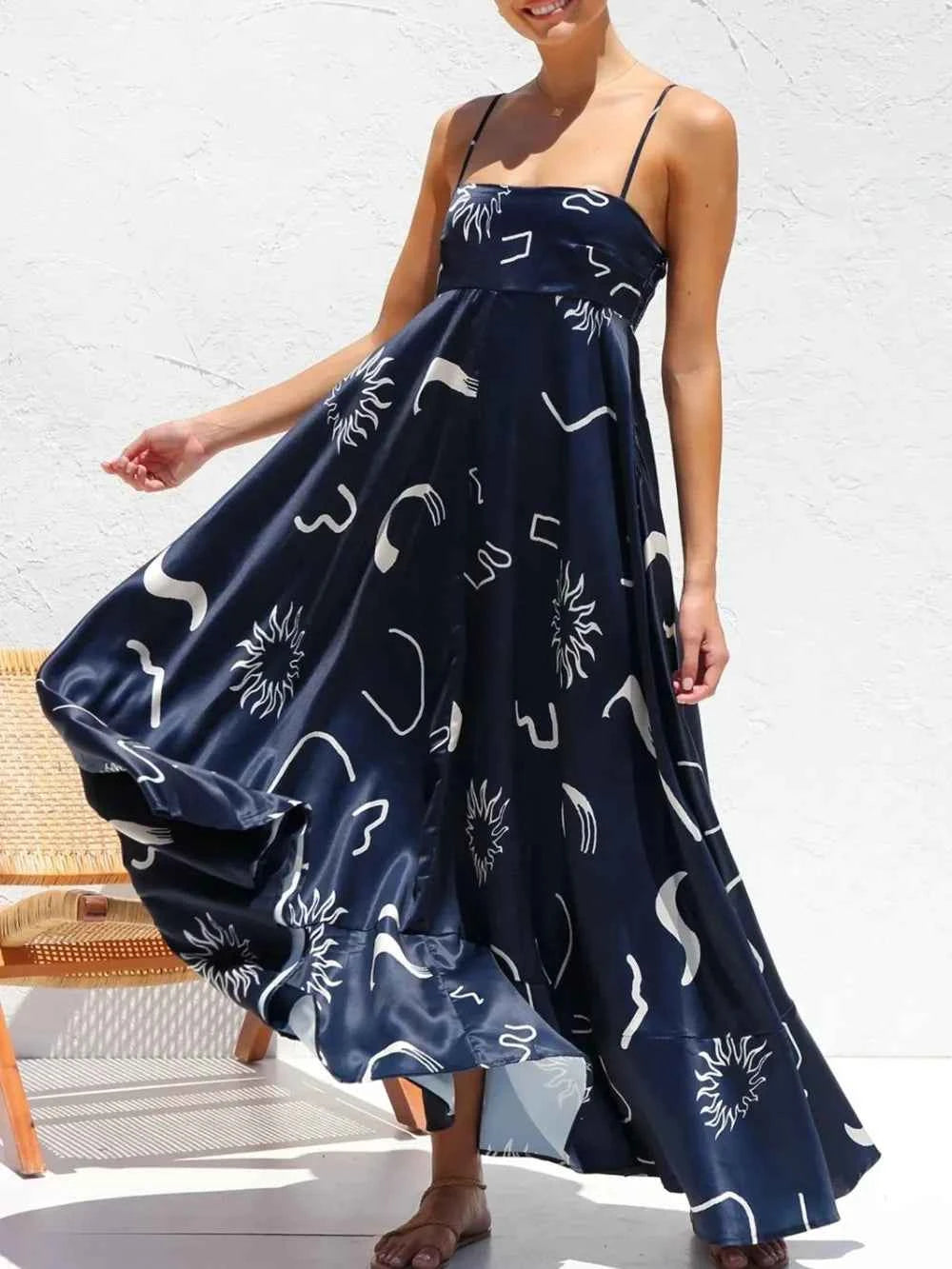 Printed Square Neck Cami Maxi Dress Dark Blue 288f90e0-2285-4d5c-9df3-60c1c8f9f3c4-Max