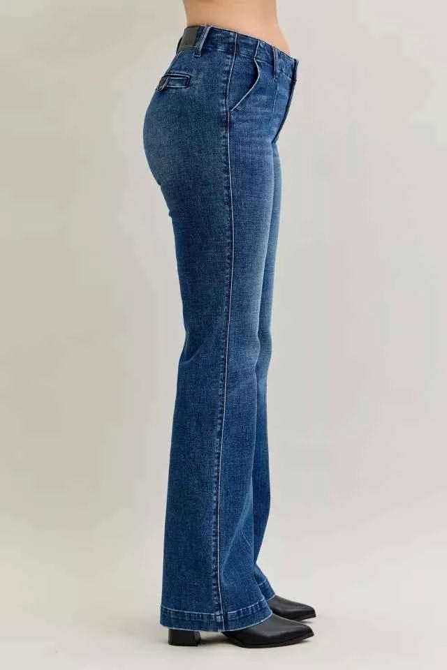 Judy Blue Full Size Mid Rise Bootcut Jeans with Welt Pockets Plus Size 2897e2d14476443a91befe70f97ae2a8-Max-Origin