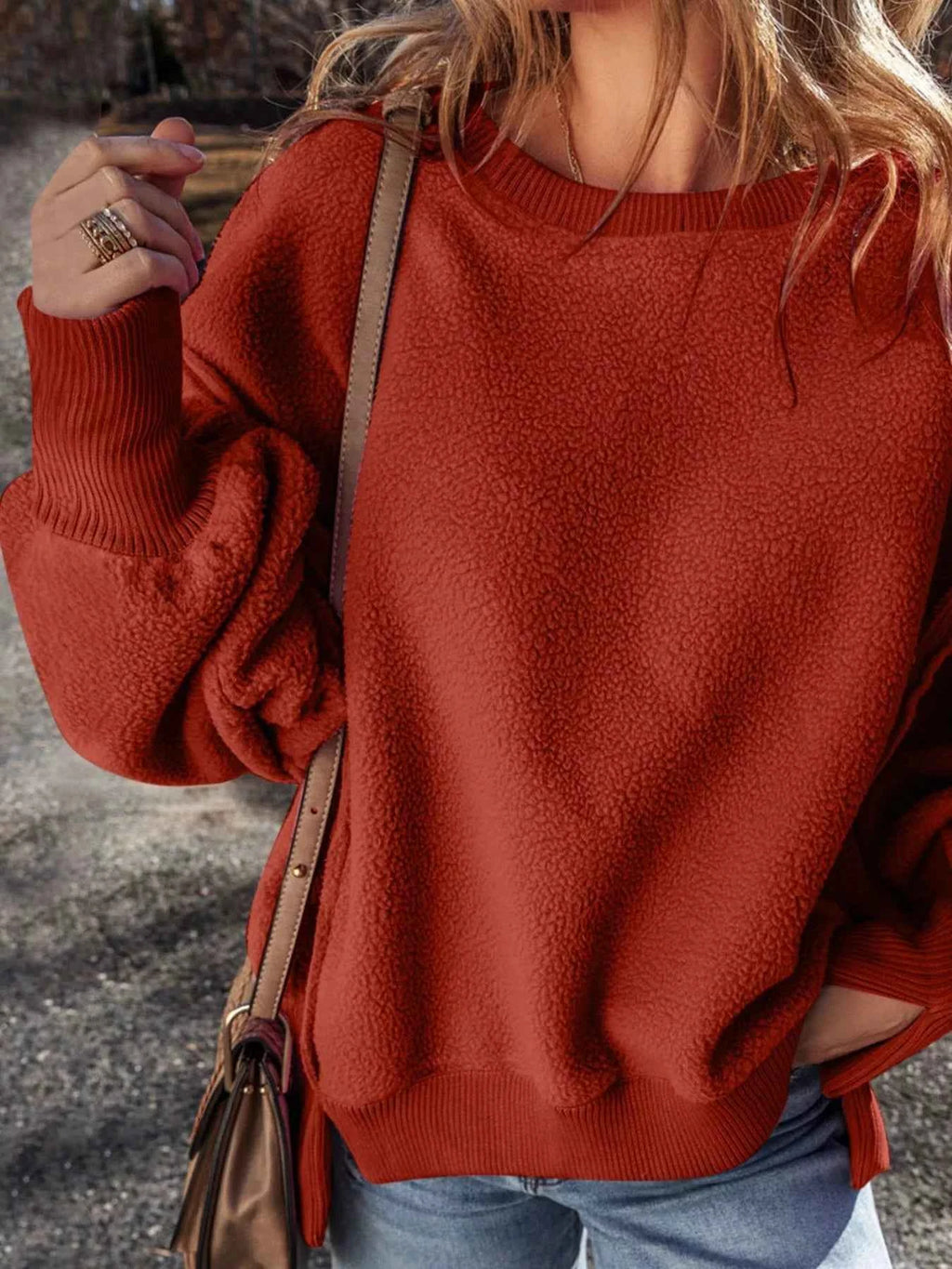 Round Neck Dropped Shoulder Sweatshirt 289da341-254c-4d19-91ab-873be3359e18-Max-Origin