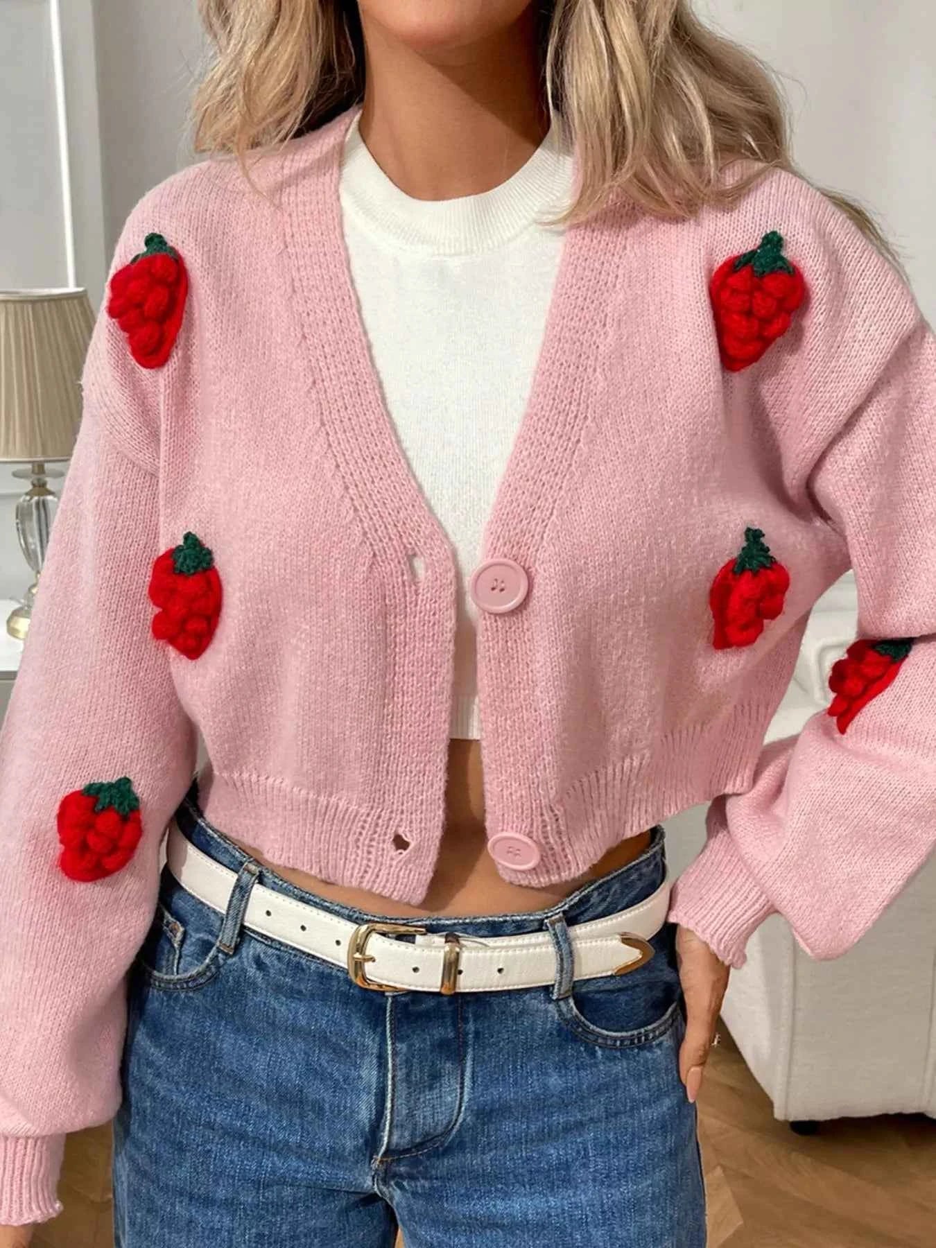 Strawberry Cropped Button-Up Cardigan 28a794ab-432a-4d9f-9db8-c12029d38549-Max-Origin