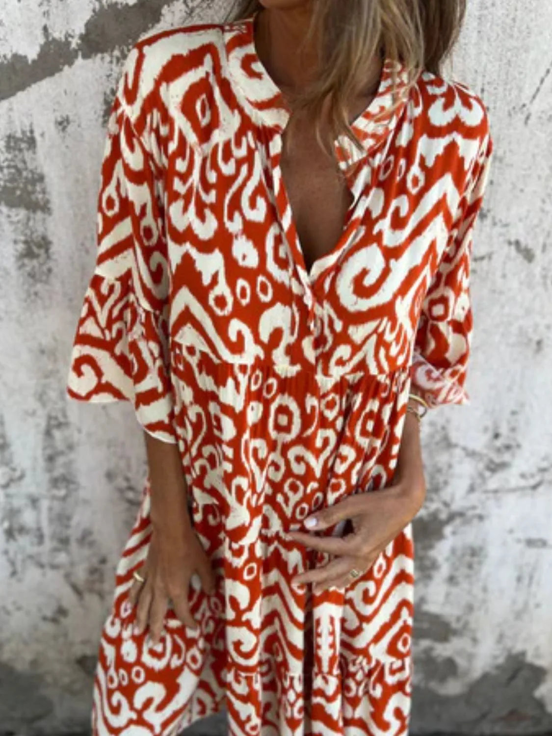 Full Size Printed Notched Half Sleeve Dress Plus Size 28f3e7d8-fdbb-45b5-b47f-6d635cb1a5d6-Max-Origin