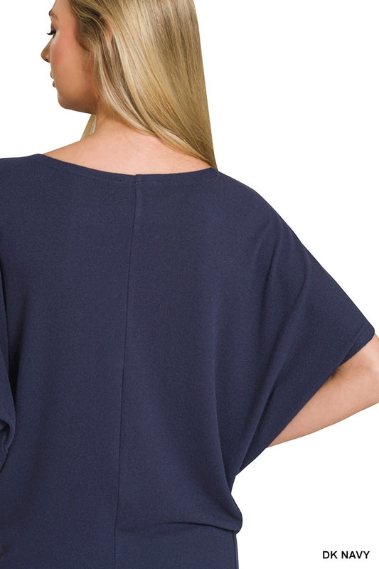 Hacci Dolman Sleeve Boat Neck Top 28f605152090493ca130f01d6322a317-Max