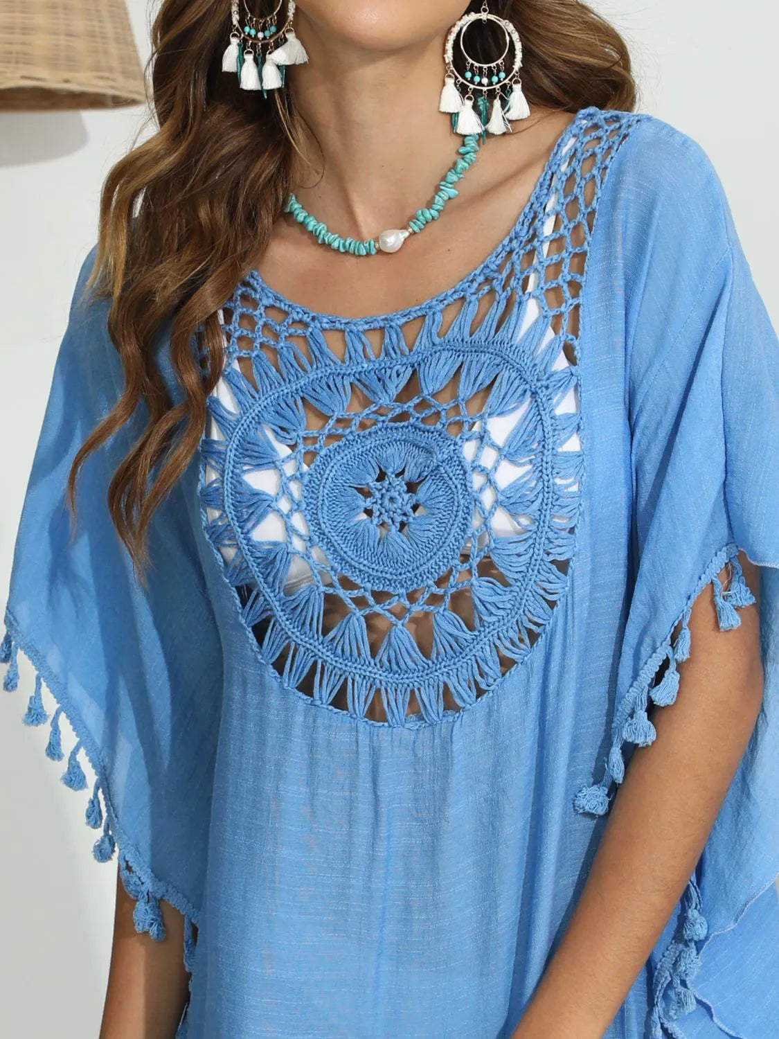 Tassel Crochet Round Neck Cover-Up 28f7e518-3856-433e-a655-f2c7d7cab66d-Max-Origin