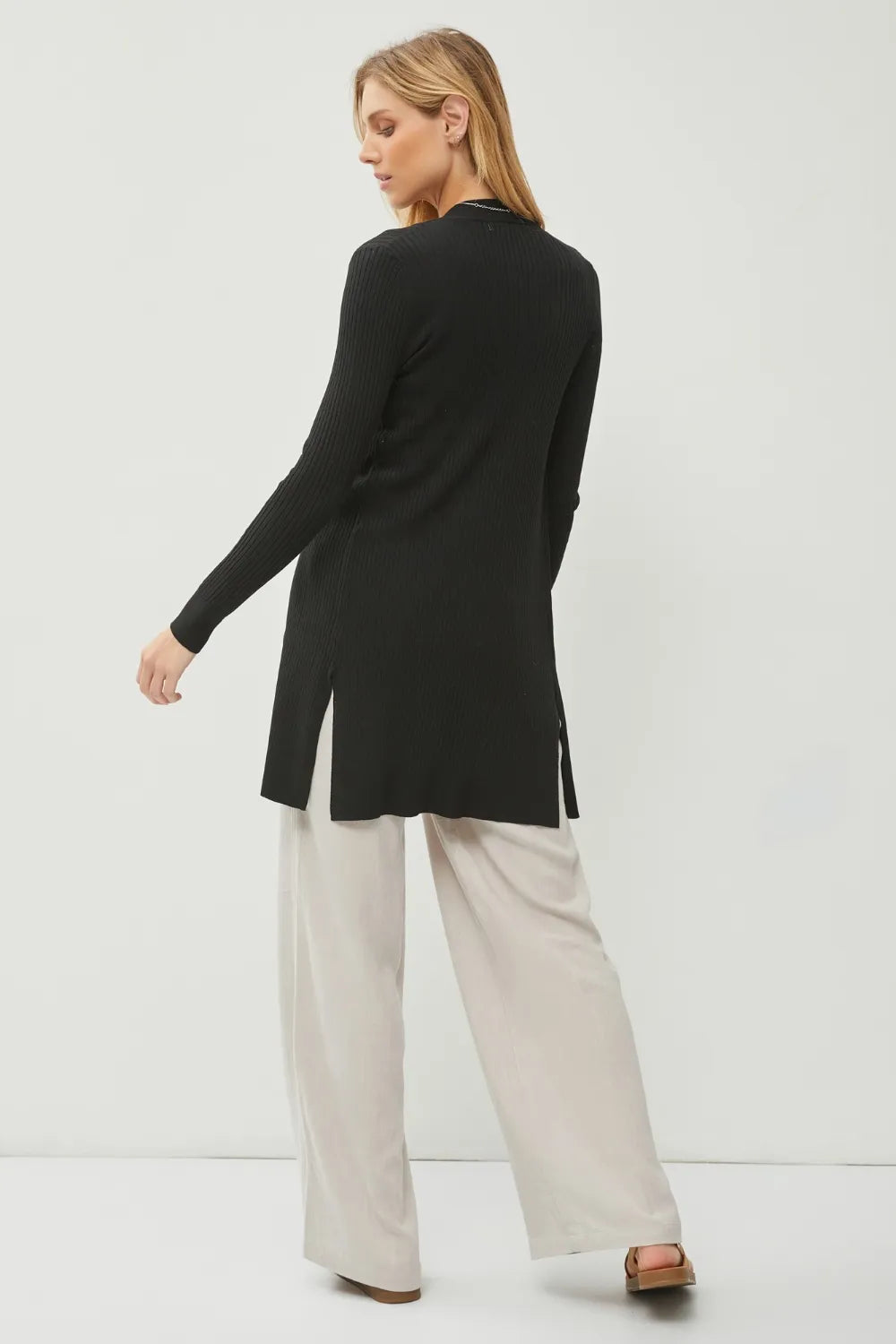 Be Cool Ribbed Open Front Long Sleeve Cardigan 2926840b-bd20-4740-b3ca-b66b62d73511-Max