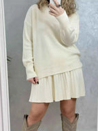 Round Neck Top and Pleated Skirt Sweater Set 2935b294-d87d-4509-973f-27e9392c869c-Max-Origin