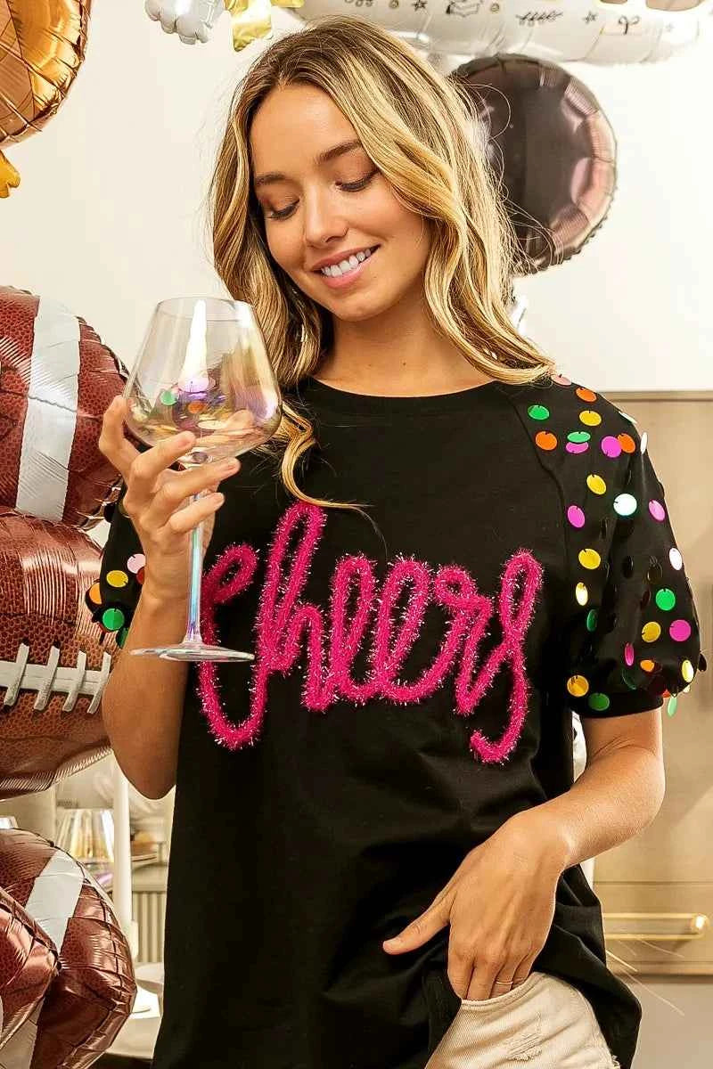 BiBi Metallic Letter Spangle Raglan Puff Sleeve Top 294d463e3b2748cf83b6700306b19ce7-Max-Origin