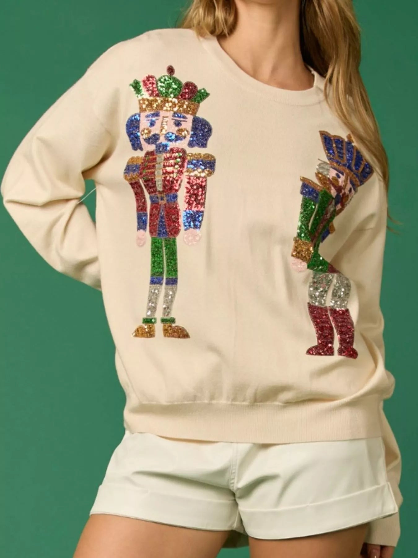 Sequined Nutcracker Long Sleeve Sweatshirt 29562f69-e668-42bc-922f-7ef3ba6f104b-Max-Origin